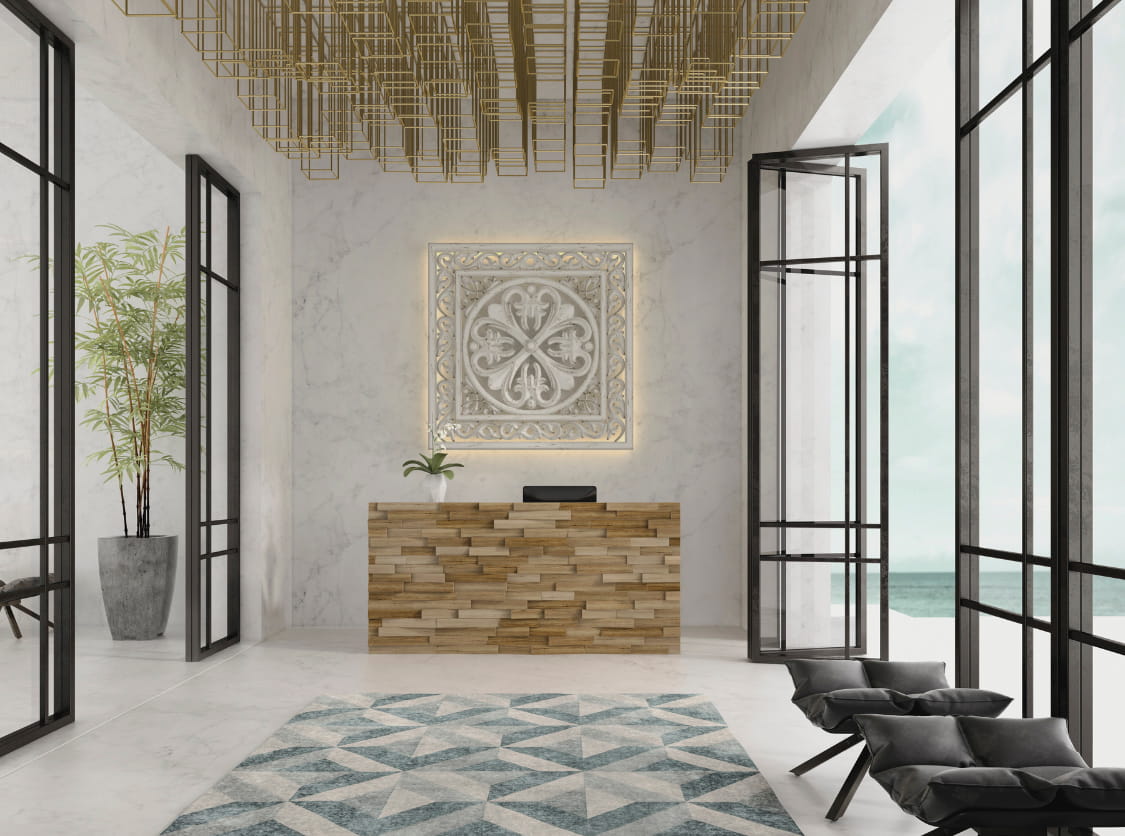 Luxury hotel reception